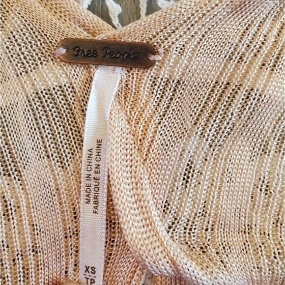 Free People Pluto Wrap Semi-Sheer Long Sleeve Sweater Top in Rose Wine XS - Picture 9 of 11